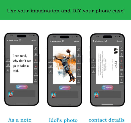 Smart Photo Rear Projection Customizable E-Ink Phone Case