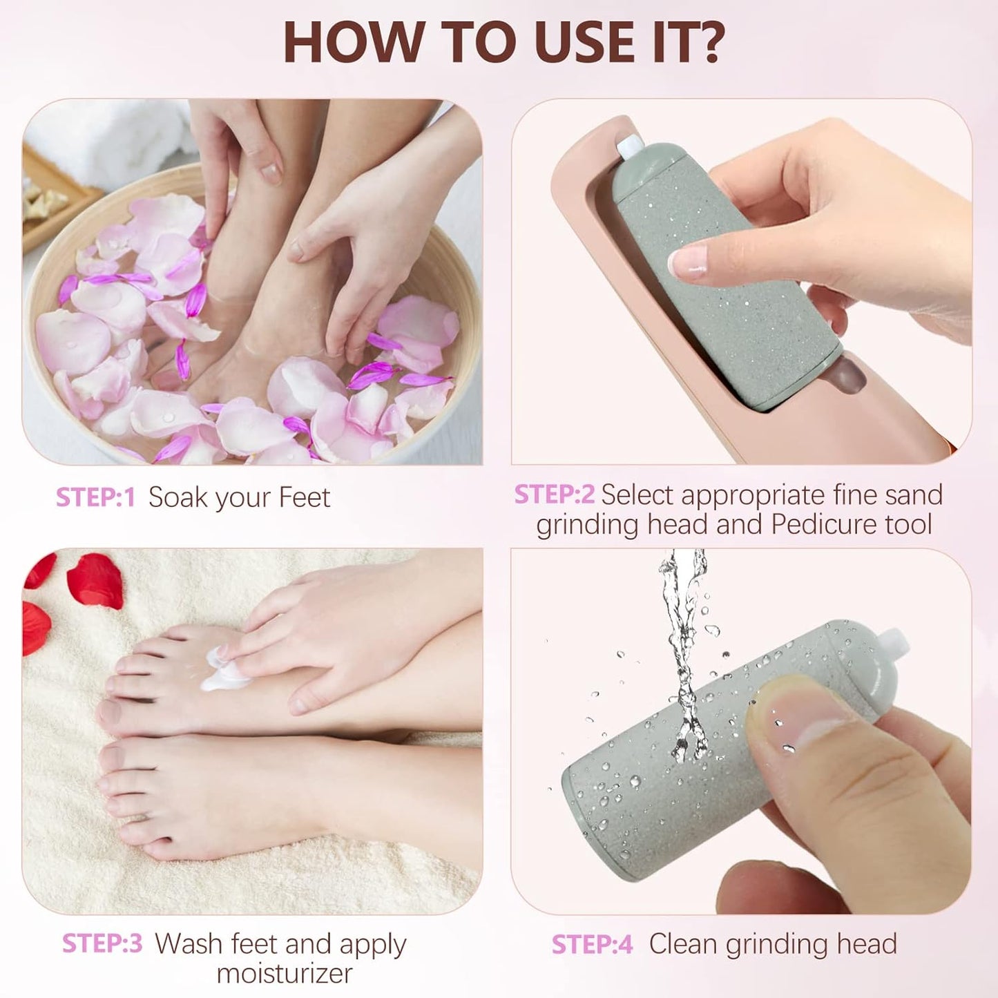USB Electric Foot File Pedicure Tools