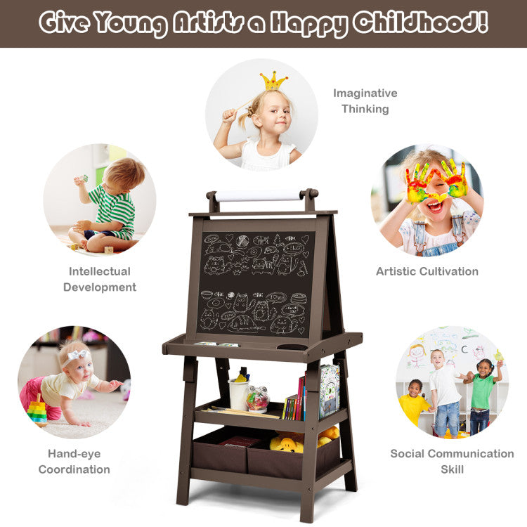 3-in-1 Double-Sided Storage Art Easel