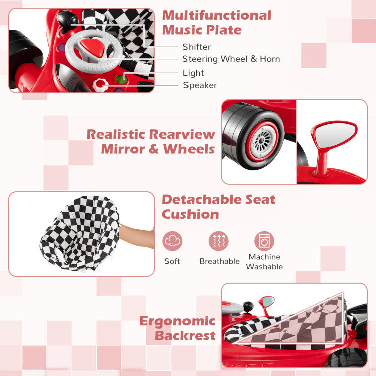 Convertible Baby Walker with 3 Adjustable Height Settings