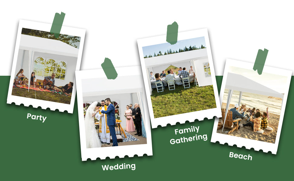 10 x 30 Feet Outdoor Canopy Tent with 6 Removable Sidewalls and 2 Doorways