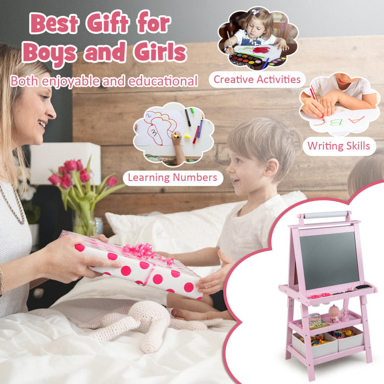 3-in-1 Double-Sided Storage Art Easel