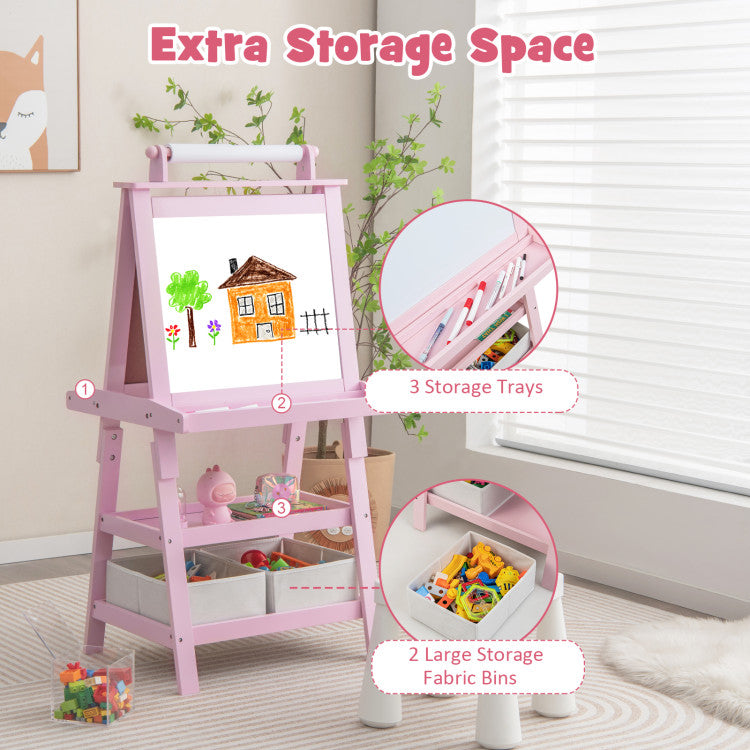 3-in-1 Double-Sided Storage Art Easel