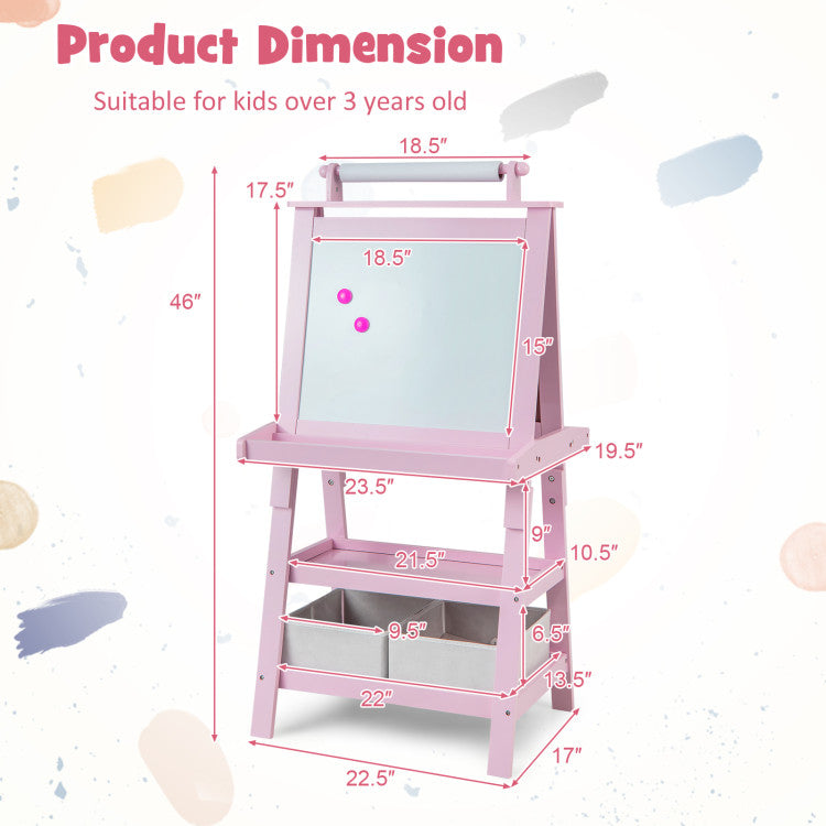 3-in-1 Double-Sided Storage Art Easel