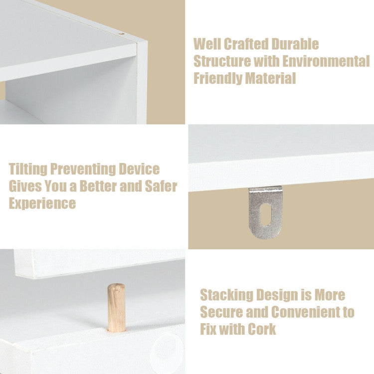 3-in-1 Wood Shoe Rack Ideal for Entryway and Hallway