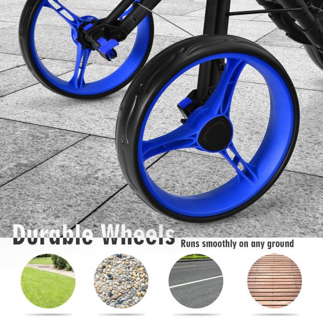 4 Wheels Golf Push Cart with Brake Scoreboard Adjustable Handle