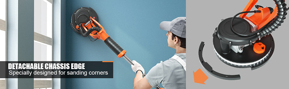 Electric Drywall Sander 750W Adjustable Variable Speed