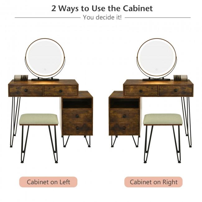 Modern Dressing Table with Storage Cabinet