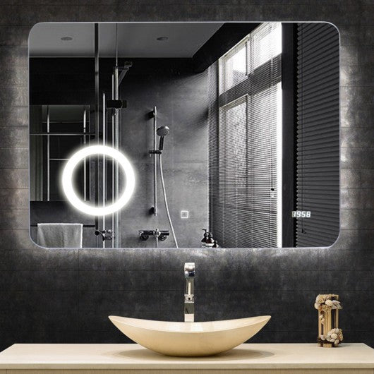 LED Bathroom Vanity Wall-Mount Mirror with Touch Button