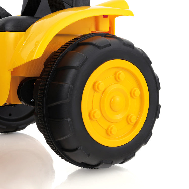 12V Kid's Ride on Excavator with Adjustable Digging Bucket