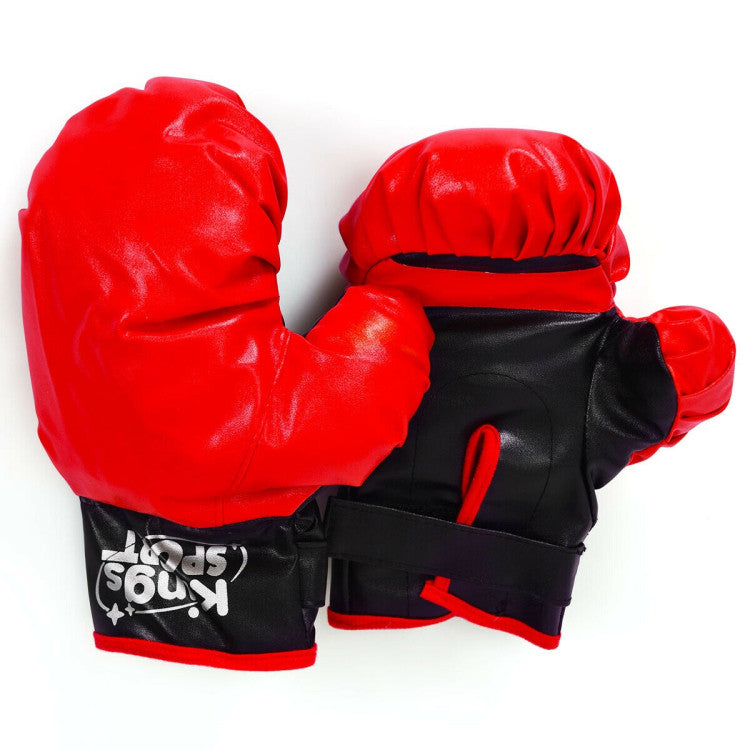 Kids Adjustable Stand Punching Bag Toy Set with Boxing Glove