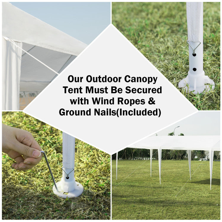 10 x 30 Feet Outdoor Canopy Tent with 6 Removable Sidewalls and 2 Doorways