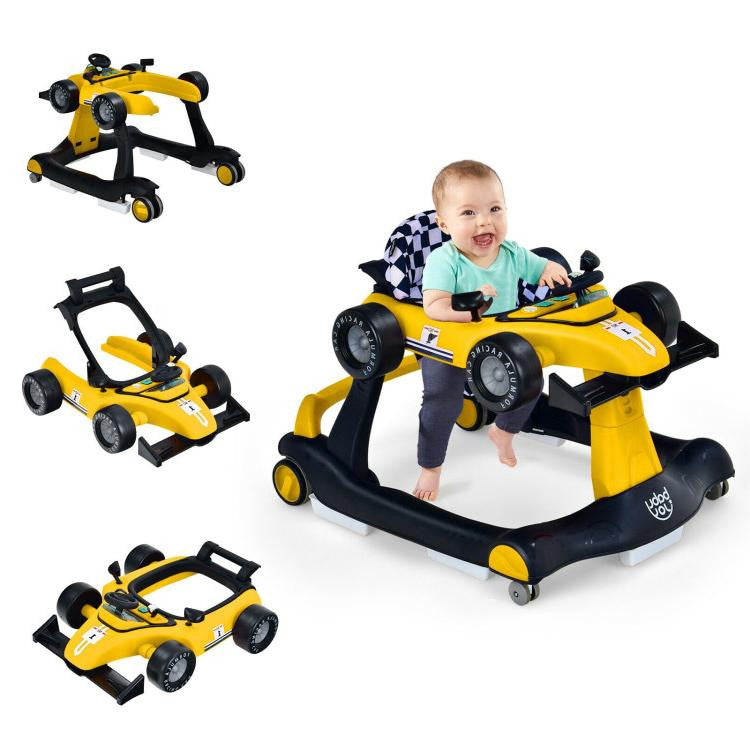 4-in-1 Foldable Activity Push Walker with Adjustable Height