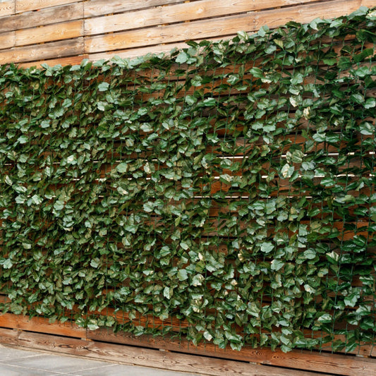 Faux Ivy Leaf Decorative Privacy Fence