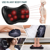 Shiatsu Pillow Massager with Heat Deep Kneading for Shoulder, Neck and Back