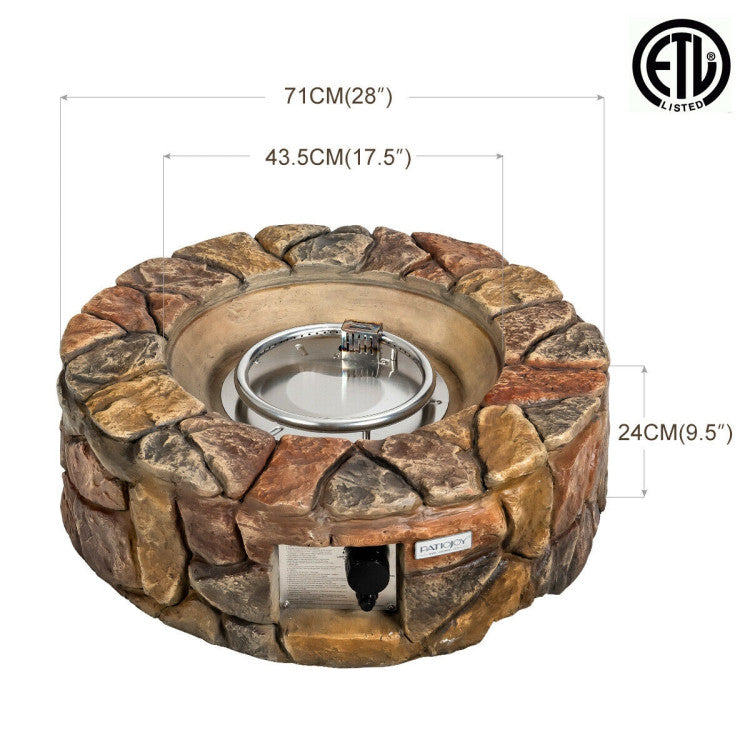 40,000 BTU Stone Gas Fire Stove Pit