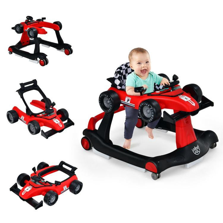 4-in-1 Foldable Activity Push Walker with Adjustable Height