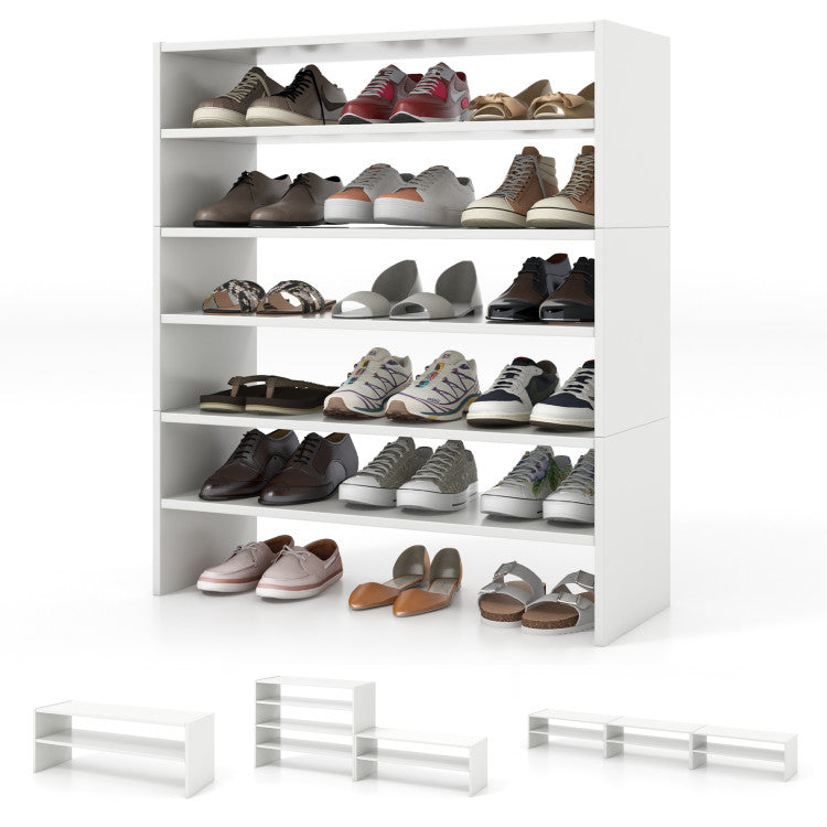 3-in-1 Wood Shoe Rack Ideal for Entryway and Hallway
