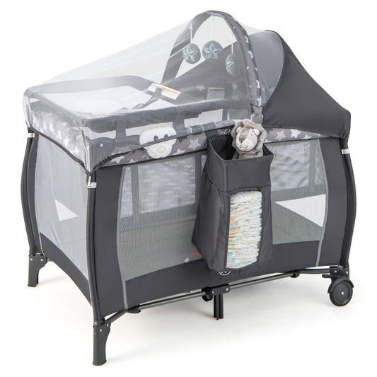 Portable Baby Nursery Center 4-in-1 Portable Travel Crib