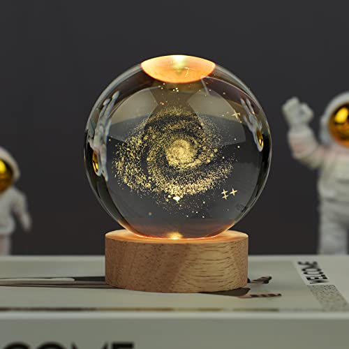 Large 3D Galaxy Crystal Ball Night Light