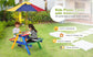 4-Seat Outdoor Kids Picnic Table Bench Set with Removable Umbrella