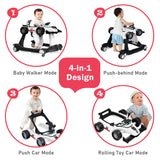 4-in-1 Foldable Activity Push Walker with Adjustable Height