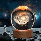 Large 3D Galaxy Crystal Ball Night Light