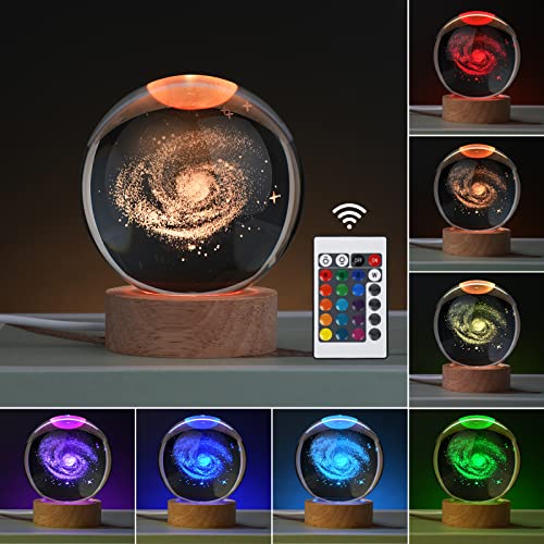 Large 3D Galaxy Crystal Ball Night Light