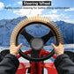 Snow Sled with Steering Wheel and Double Brakes Pull Rope Slider