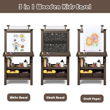 3-in-1 Double-Sided Storage Art Easel