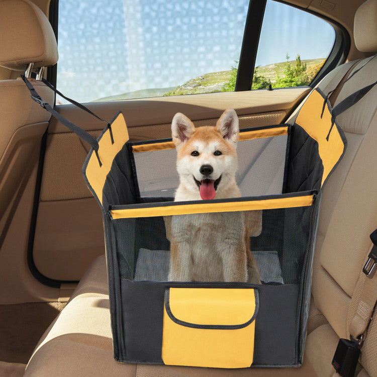 Dog Car Seat Cover with Mesh Window for Small and Medium Dogs