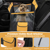 Dog Car Seat Cover with Mesh Window for Small and Medium Dogs