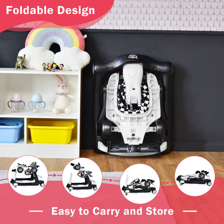 4-in-1 Foldable Activity Push Walker with Adjustable Height