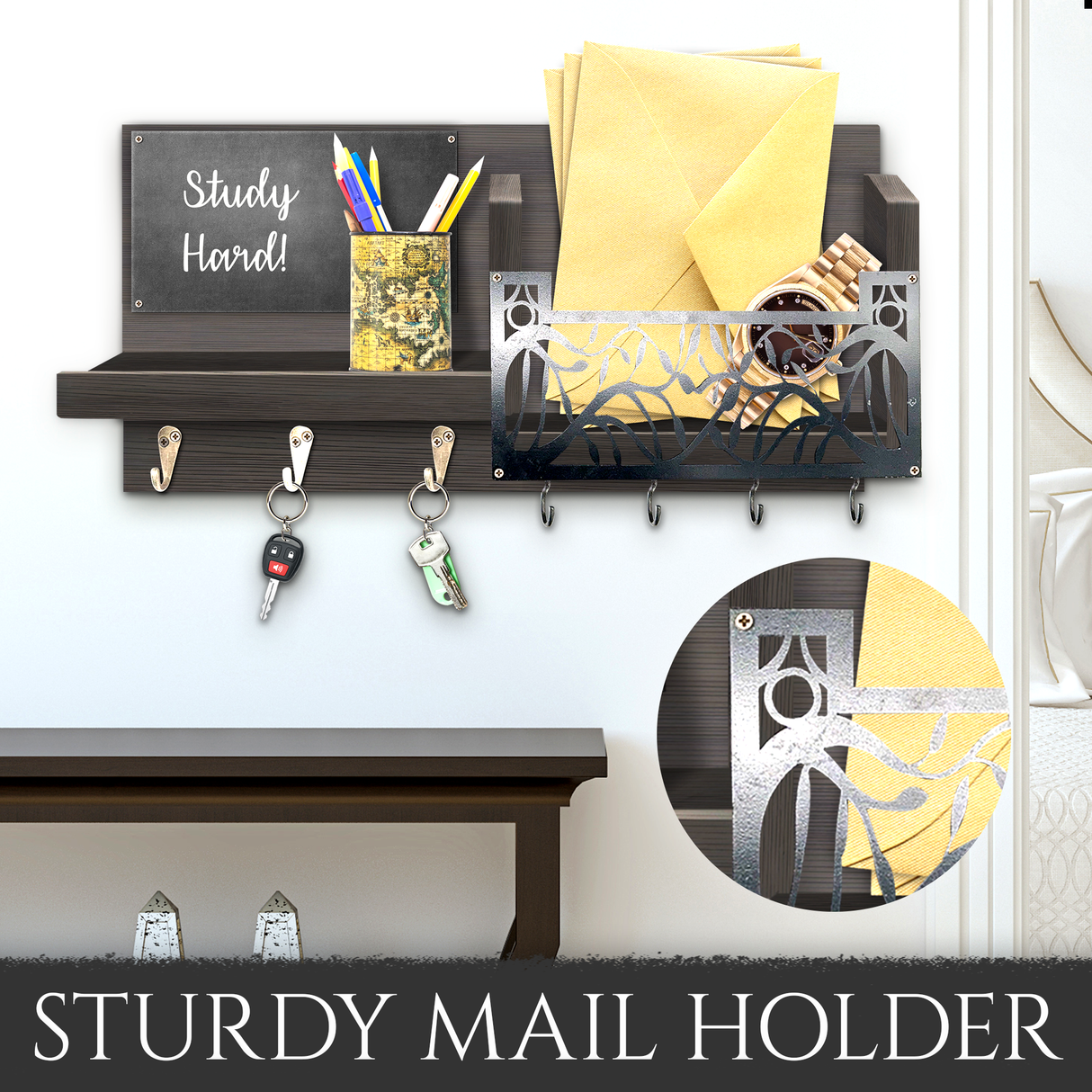 Key Holder Wall Mount And Mail Organizer