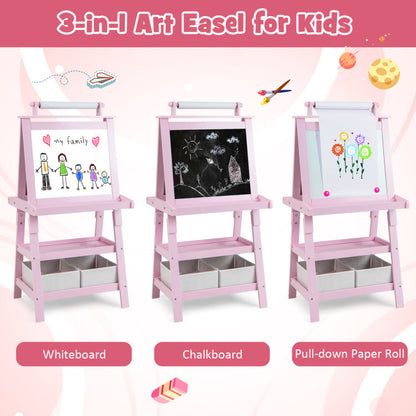3-in-1 Double-Sided Storage Art Easel