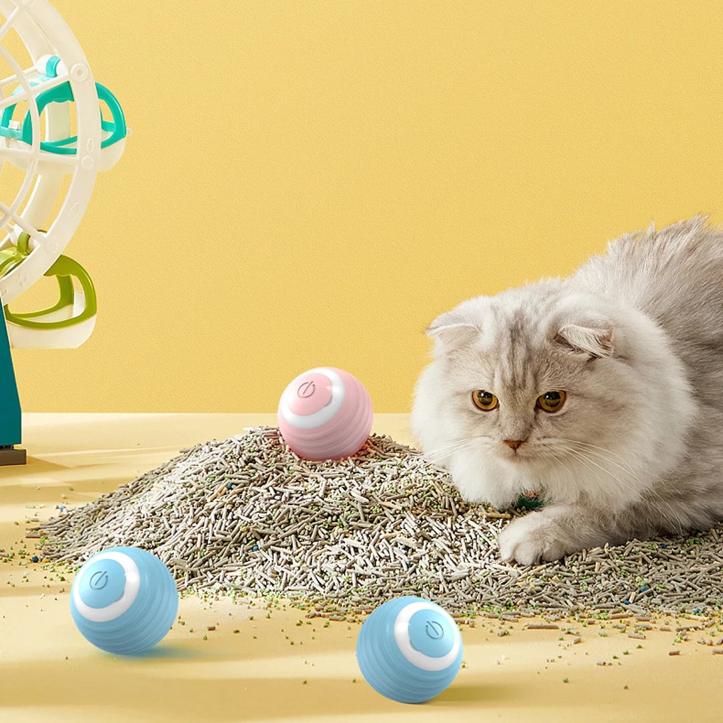 Interactive Electric Rechargeable Rolling Cat Toy