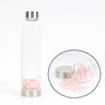 550ML Natural Stone Quartz Crystal Glass Water Bottle