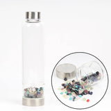 550ML Natural Stone Quartz Crystal Glass Water Bottle