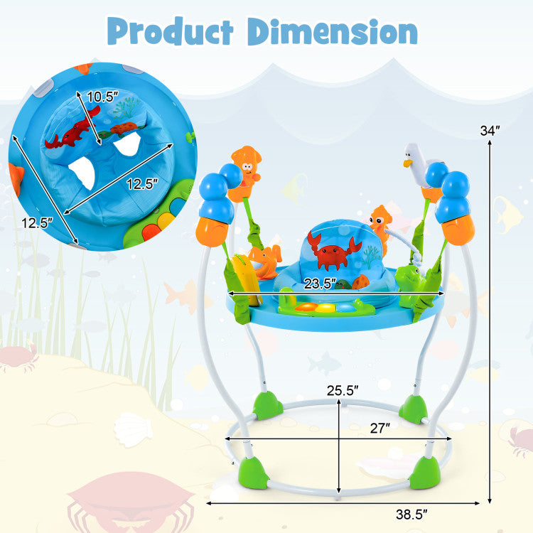 Underwater World Themed Baby Bouncer with Developmental Toys