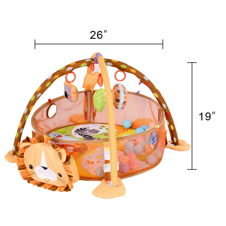 3-in-1 Cartoon Baby Infant Activity Gym Play Mat