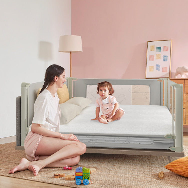 Bed Rail Guard for Toddlers Kid with Adjustable Height and Safety Lock