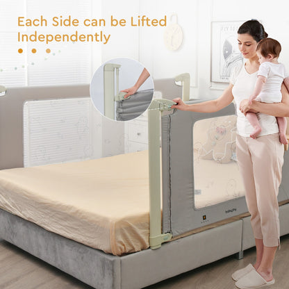 Bed Rail Guard for Toddlers Kid with Adjustable Height and Safety Lock