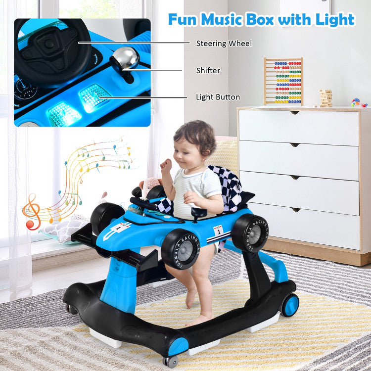 4-in-1 Foldable Activity Push Walker with Adjustable Height