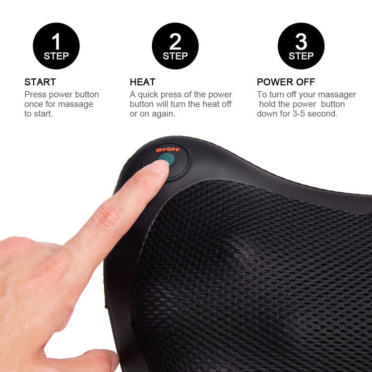 Shiatsu Pillow Massager with Heat Deep Kneading for Shoulder, Neck and Back