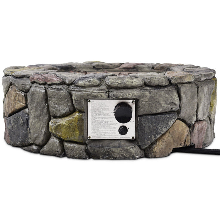 40,000 BTU Stone Gas Fire Stove Pit