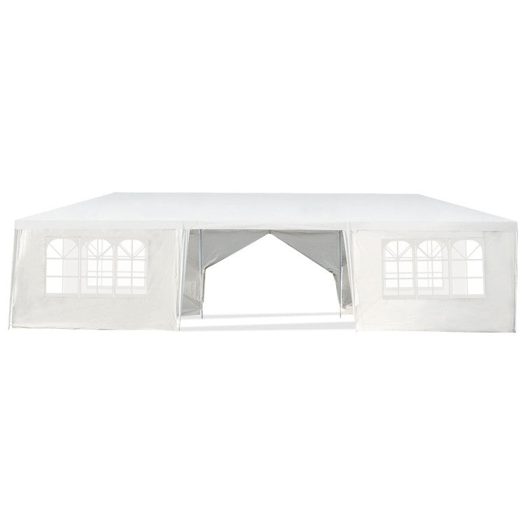 10 x 30 Feet Outdoor Canopy Tent with 6 Removable Sidewalls and 2 Doorways