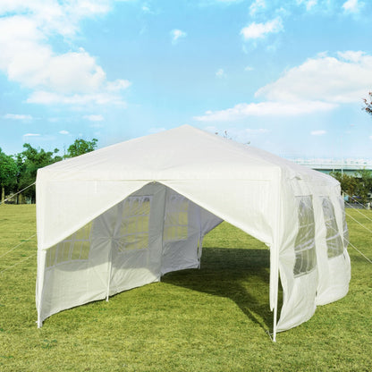 10 x 30 Feet Outdoor Canopy Tent with 6 Removable Sidewalls and 2 Doorways