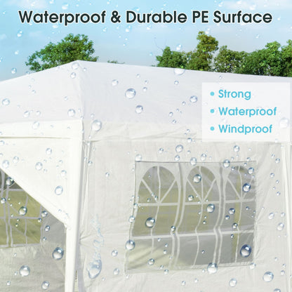 10 x 30 Feet Outdoor Canopy Tent with 6 Removable Sidewalls and 2 Doorways