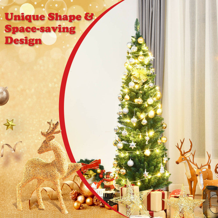 PVC Artificial Slim Pencil National Christmas Tree 5 Feet