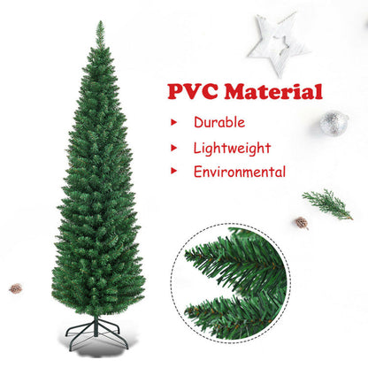 PVC Artificial Slim Pencil National Christmas Tree 5 Feet